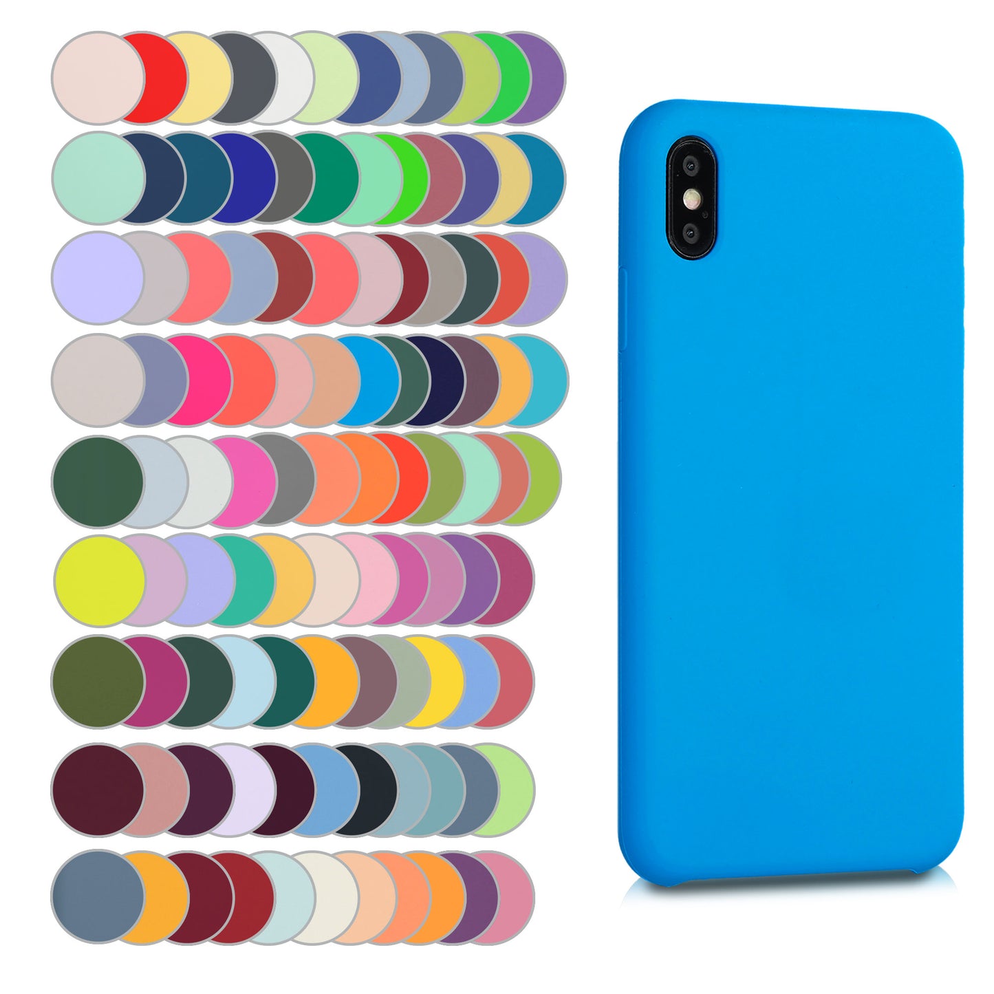kwmobile Phone Case for Apple iPhone XS - Silicone Case - Wireless Charging - Protective Cover