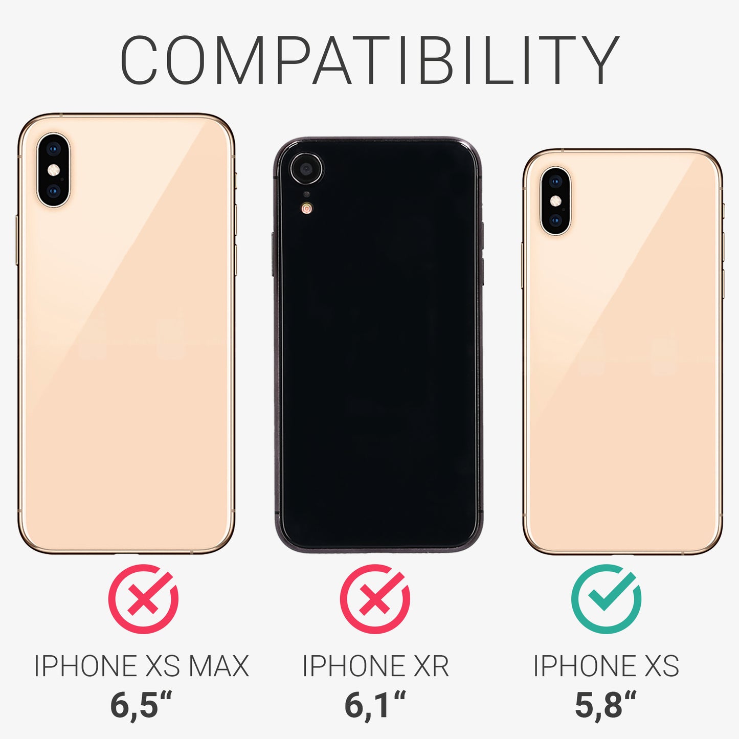 kwmobile Phone Case for Apple iPhone XS - Silicone Case - Wireless Charging - Protective Cover