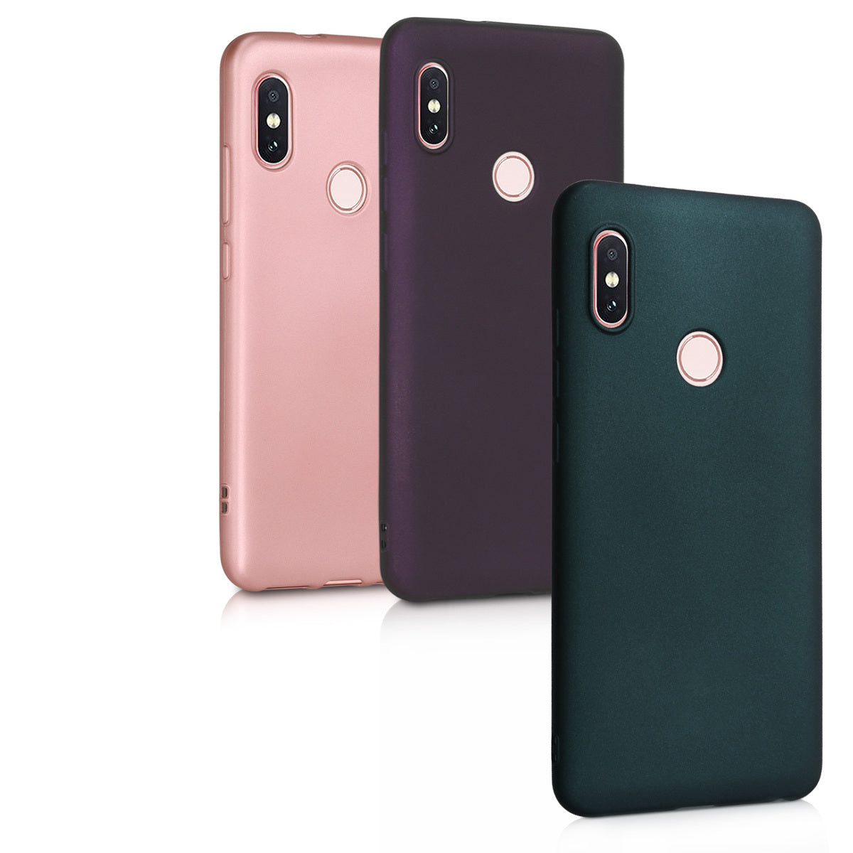 kwmobile Case kompatibel mit Xiaomi Redmi Note 5 (Global Version) / Note 5 Pro Hülle - Schutzhülle aus Silikon metallisch schimmernd - Handyhülle Metallic Karibikblau Metallic Karibikblau  