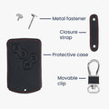 kwmobile Car Key Cover Compatible with Renault 4-Button Car Key Card (Keyless Go Only) Faux Leather Protective Case Key Fob Cover Don't touch my Key