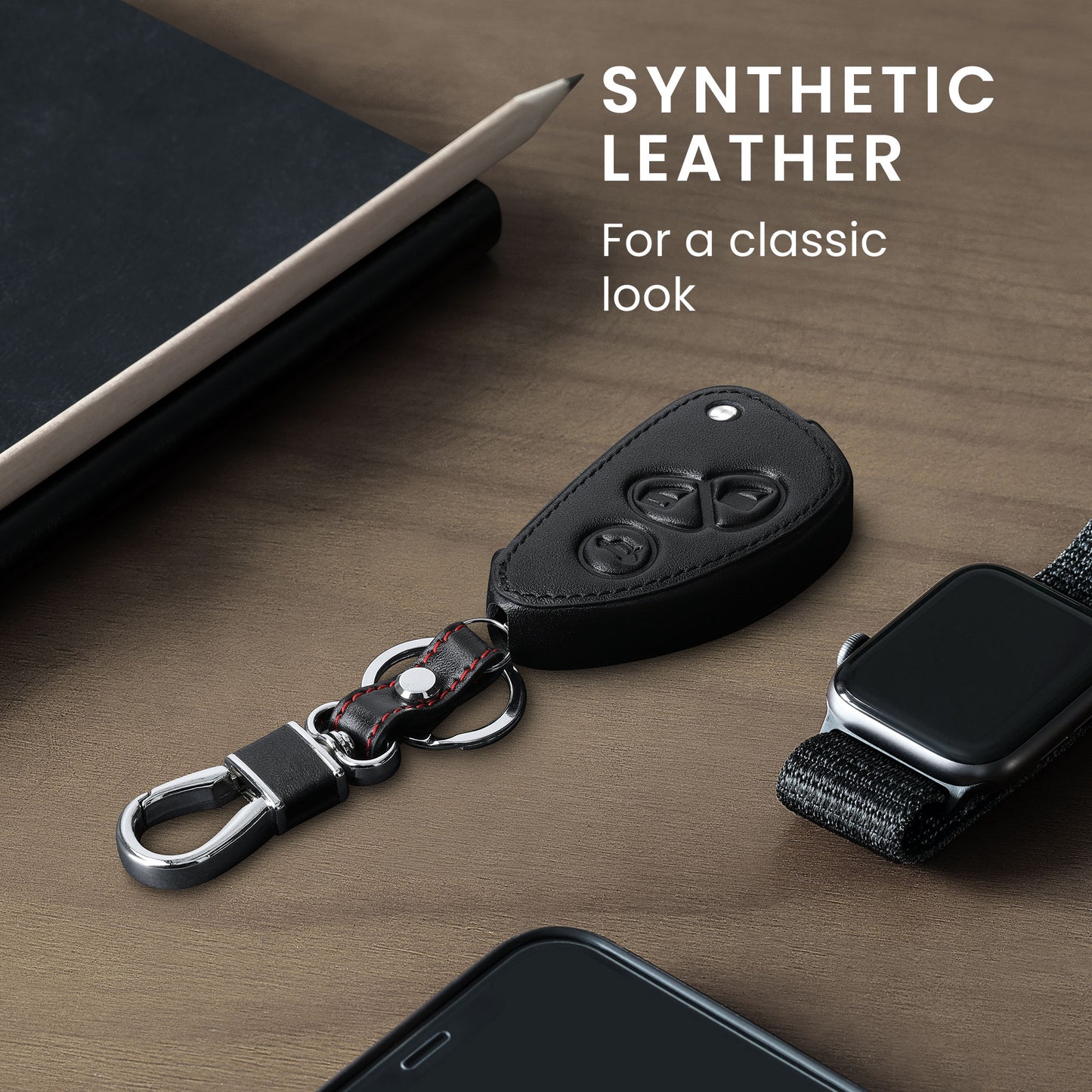 Faux Leather Case compatible with Alfa Romeo Car Key
