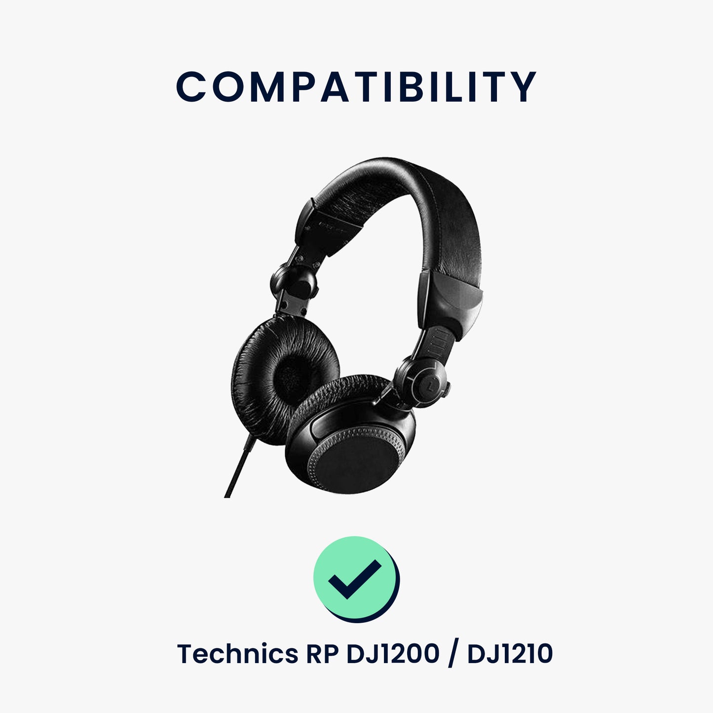 kwmobile Ear Pads for Technics RP DJ1200 / DJ1210 Earpads Replacement Headphone Spare Parts Over Ear Headphones