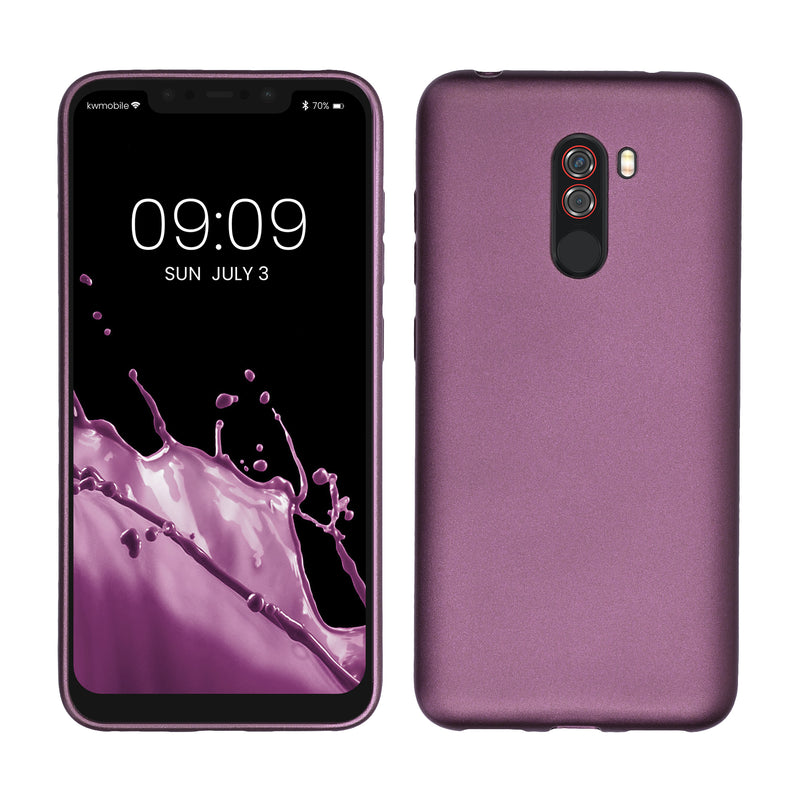 kwmobile Case for Xiaomi Pocophone F1 - Shimmering Silicone Cover - Protective Case