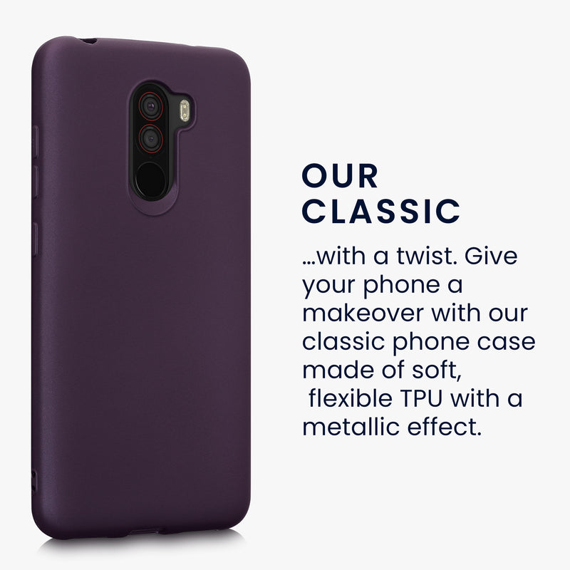 kwmobile Case for Xiaomi Pocophone F1 - Shimmering Silicone Cover - Protective Case