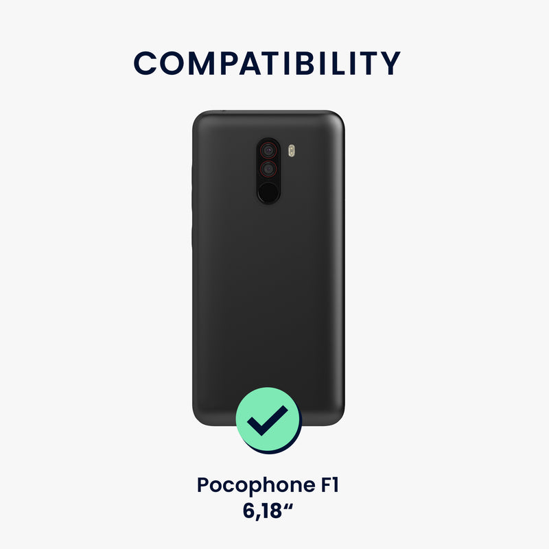 kwmobile Case for Xiaomi Pocophone F1 - Shimmering Silicone Cover - Protective Case