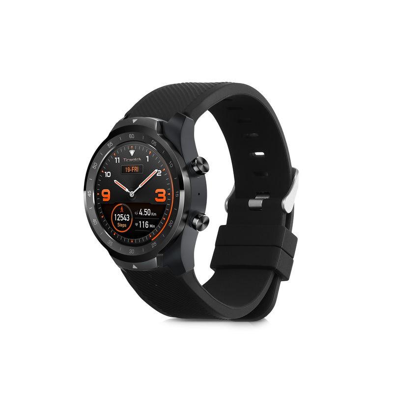 kwmobile Silicone Watch Strap for Ticwatch Pro Smartwatch - Replacement Band for Fitness Tracker - Interchangeable Smartwatch Strap