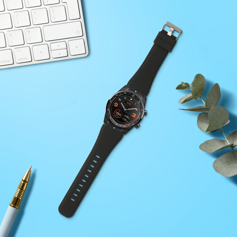 kwmobile Silicone Watch Strap for Ticwatch Pro Smartwatch - Replacement Band for Fitness Tracker - Interchangeable Smartwatch Strap
