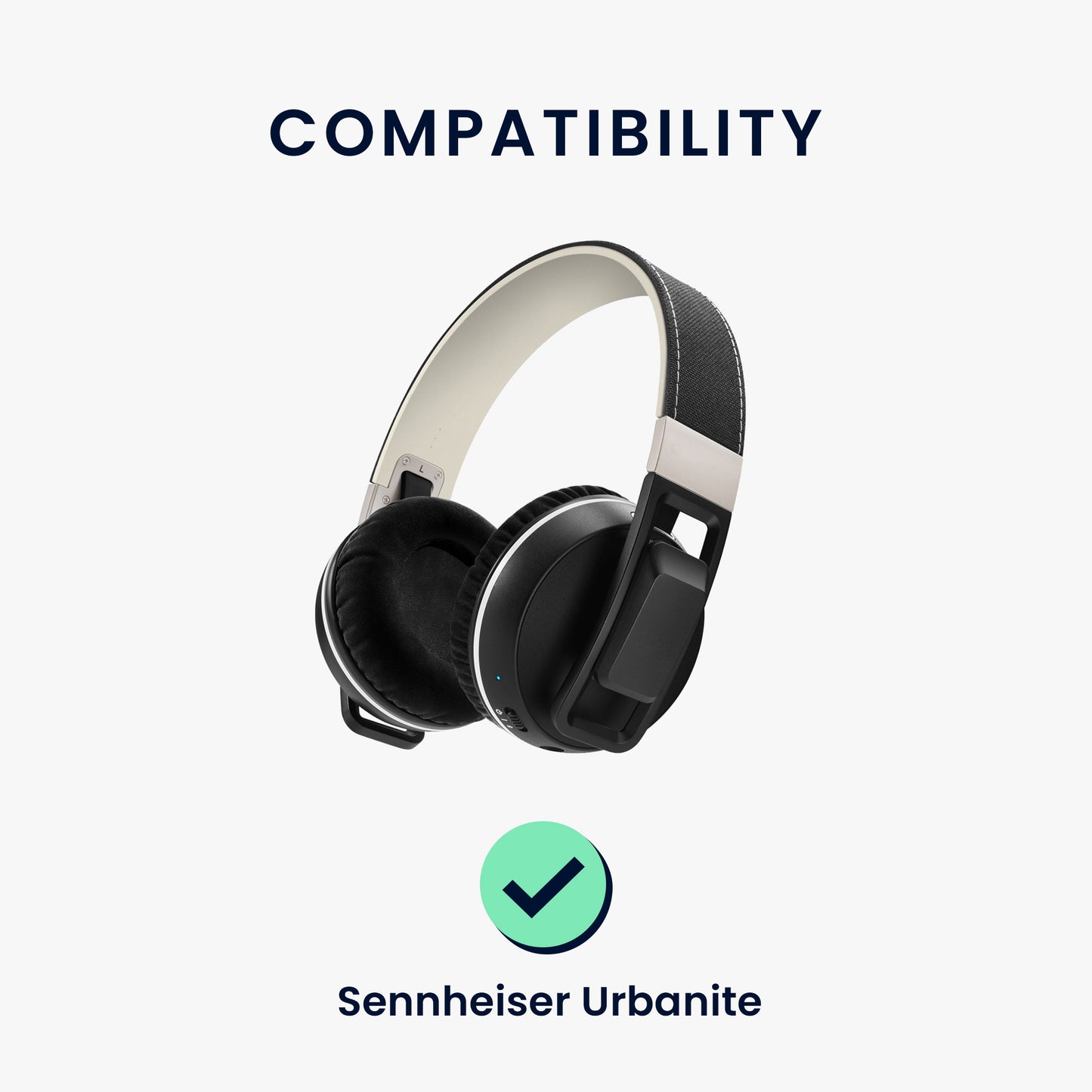 kwmobile Ear Pads for Sennheiser Urbanite Earpads Replacement Earpads Headphone Replacement Parts Headphone Replacement Pads for Over-Ear Headphones