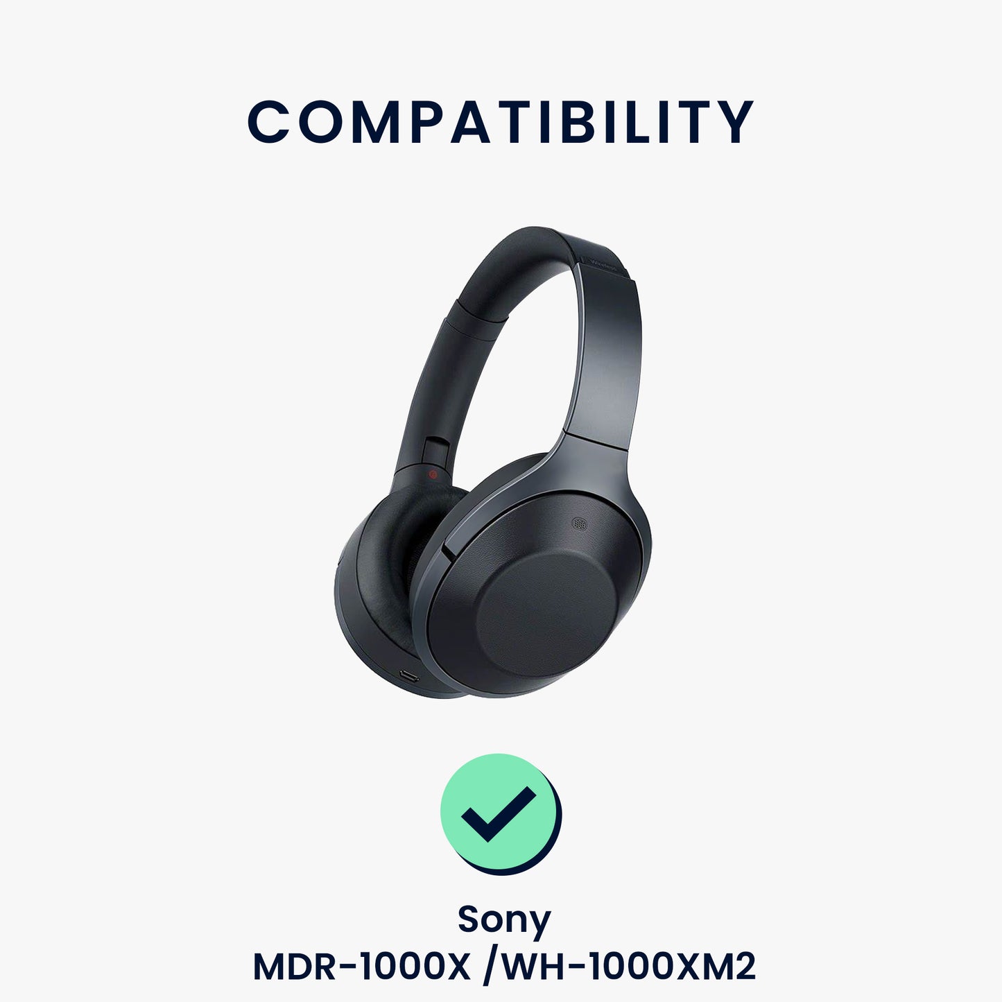 kwmobile Ear Pads for Sony MDR-1000X / WH-1000XM2 Earpads Replacement Headphone Spare Parts Headphone Replacement Pads Over-Ear Headphones