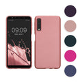kwmobile Case kompatibel mit Samsung Galaxy A7 (2018) Hülle - Schutzhülle aus Silikon metallisch schimmernd - Handyhülle Metallic Rosegold Metallic Rosegold  
