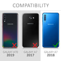 kwmobile Wallet Case Compatible with Samsung Galaxy A7 (2018) - Cover with Stand and Card Slots