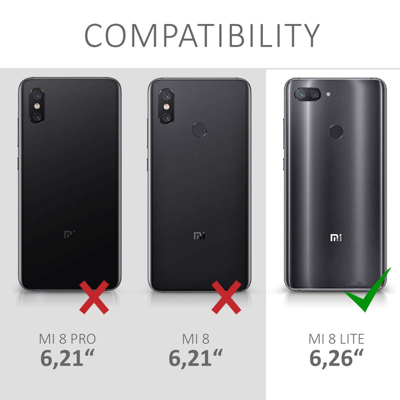 kwmobile Phone Case for Xiaomi Mi 8 Lite - Wireless Charging - Protective Cover