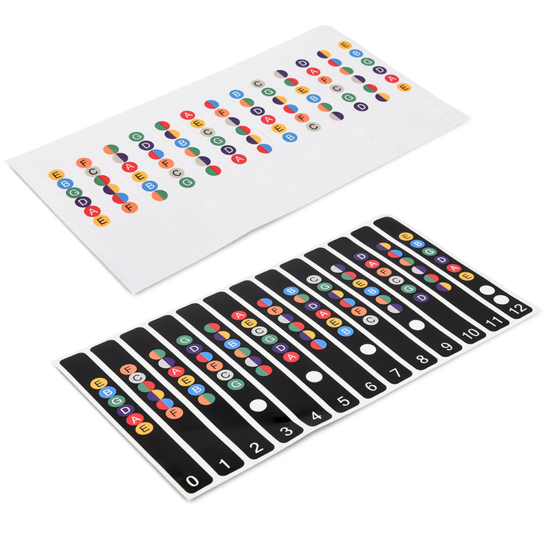 kwmobile Guitar Fretboard Note Stickers with Guide Beginner Guitar Fretboard Decals for Acoustic and Electric Guitar
