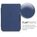 kwmobile Protective Case for Tolino Shine 3 - eReader Flip Case with Auto Sleep Function - Owl Sleep with Brown Mint Green