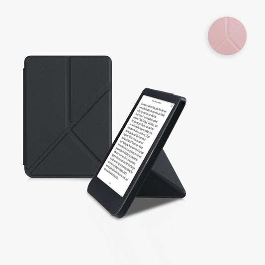 kwmobile Hülle kompatibel mit Tolino Shine 3 Hülle - Kunstleder Case - eReader Schutzhülle - Cover Schwarz Schwarz  