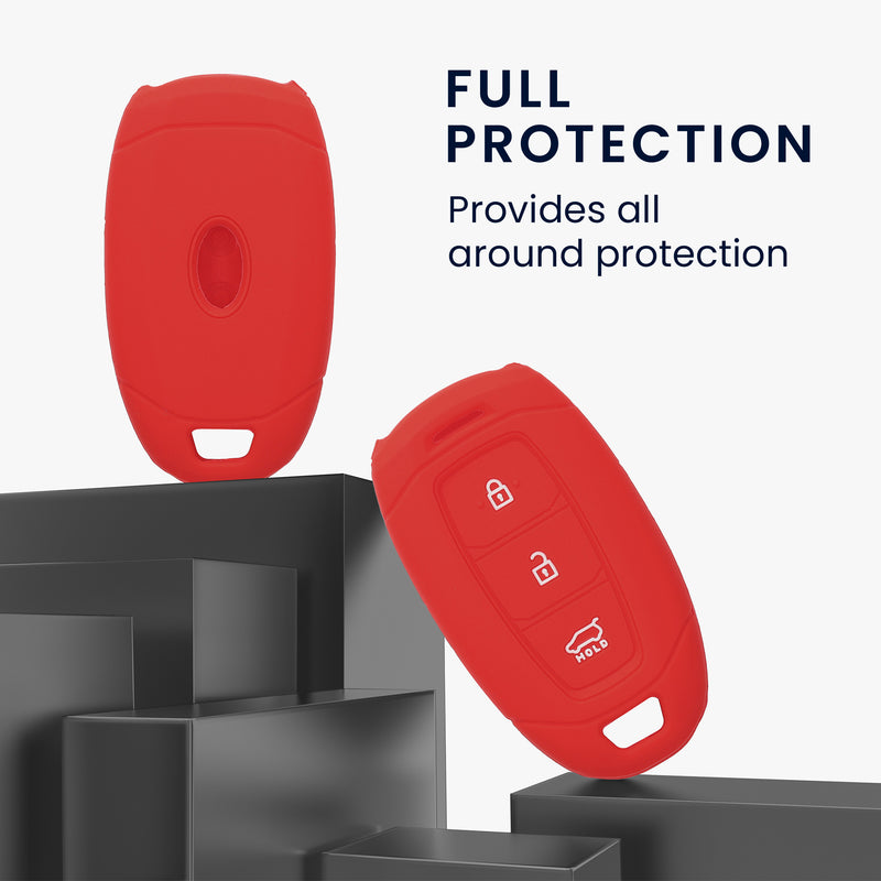 kwmobile Car Key Cover Compatible with Hyundai 3-Button Car Key Keyless Go