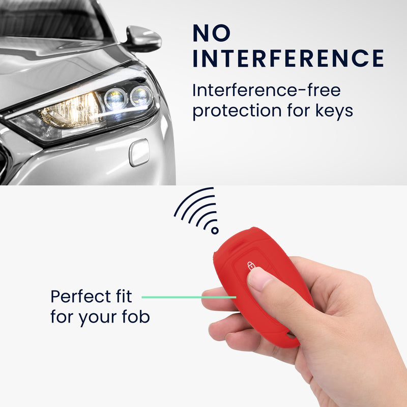 kwmobile Car Key Cover Compatible with Hyundai 3-Button Car Key Keyless Go