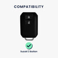 kwmobile Car Key Cover Compatible with Suzuki 2-Button Car Key Keyless Go
