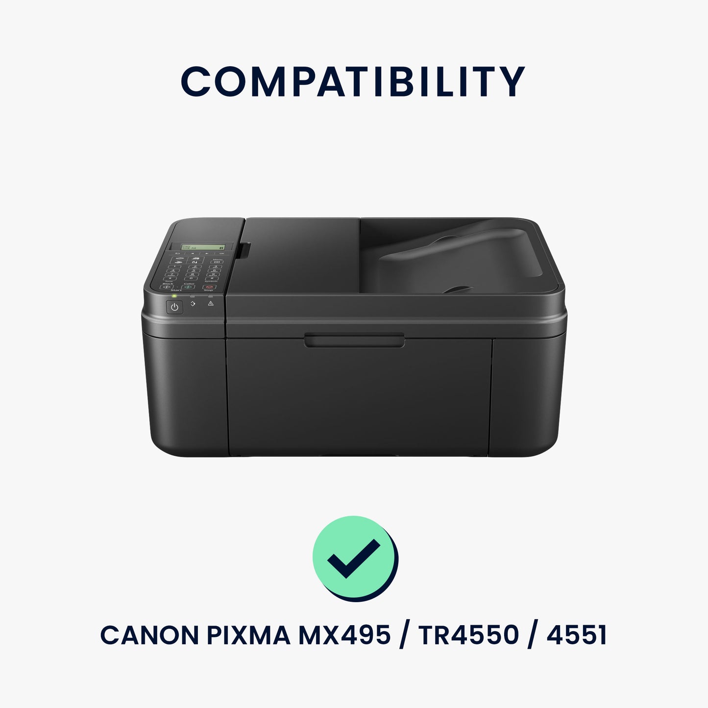 kwmobile Cover Compatible with Canon Pixma MX495 / TR4550 / 4551 / 4755i - Bag Case Printer - Dust Cover Protective Hood Protective Case