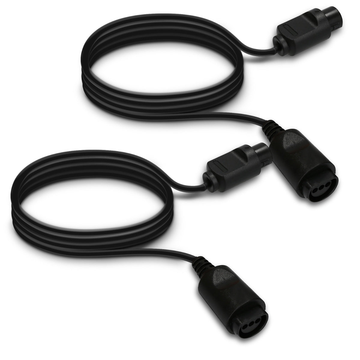 kwmobile 2x Verlängerungskabel kompatibel mit Nintendo 64 Controller - 180 cm lang - Kabel Schwarz Schwarz  