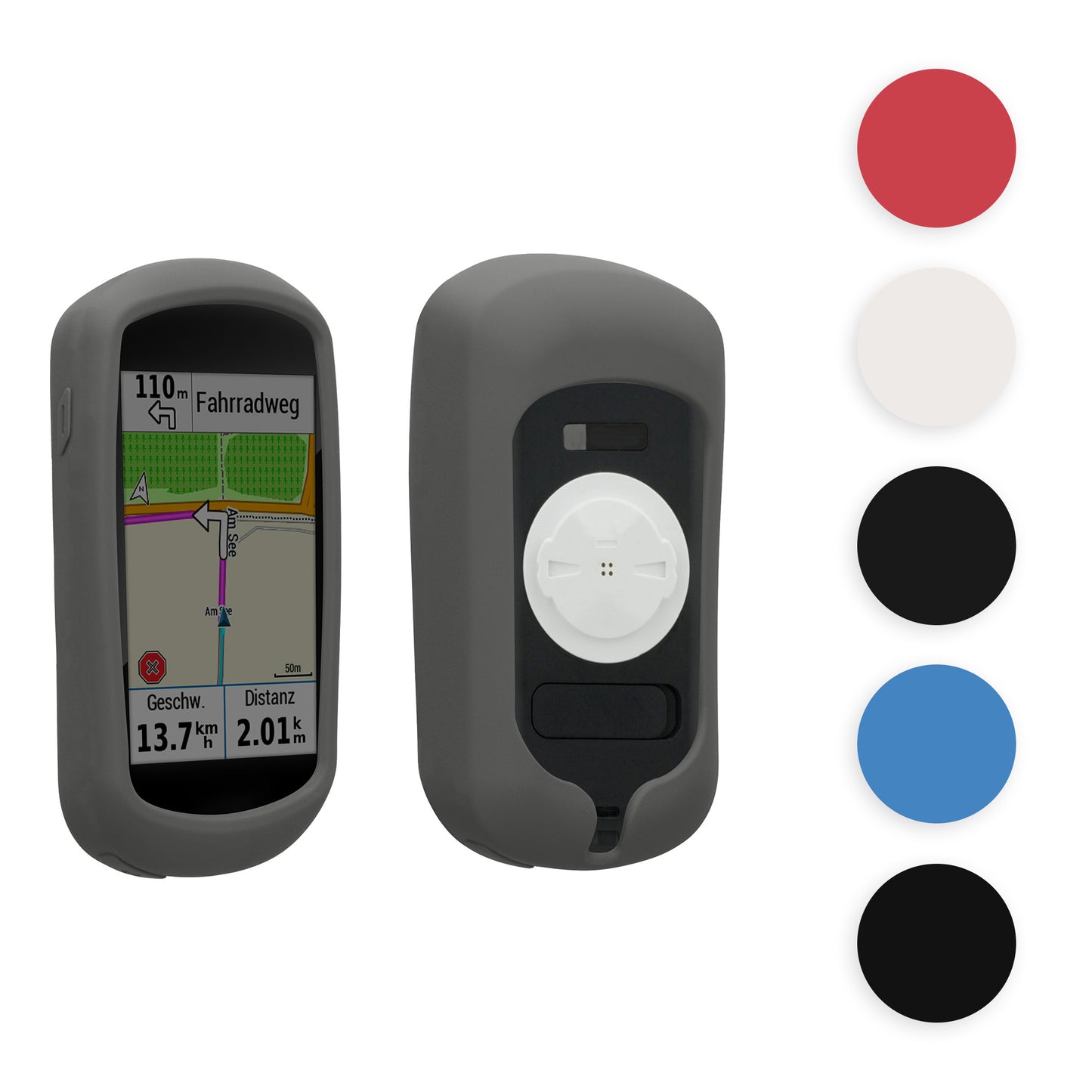 kwmobile Hülle kompatibel mit Garmin Edge Explore - Silikon GPS Fahrrad Case Schutzhülle Blau  