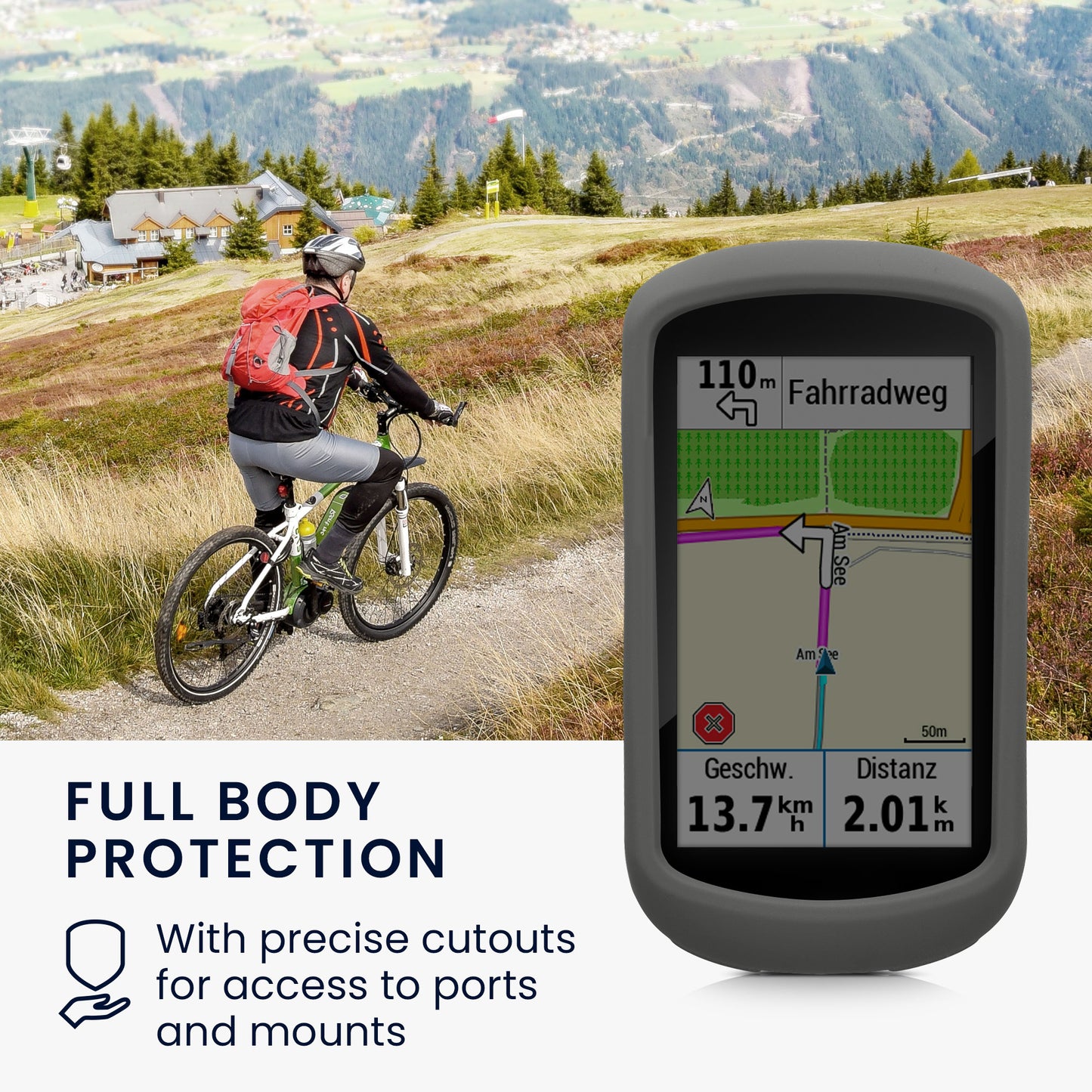 kwmobile Case Compatible with Garmin Edge Explore - Protective Silicone Cover
