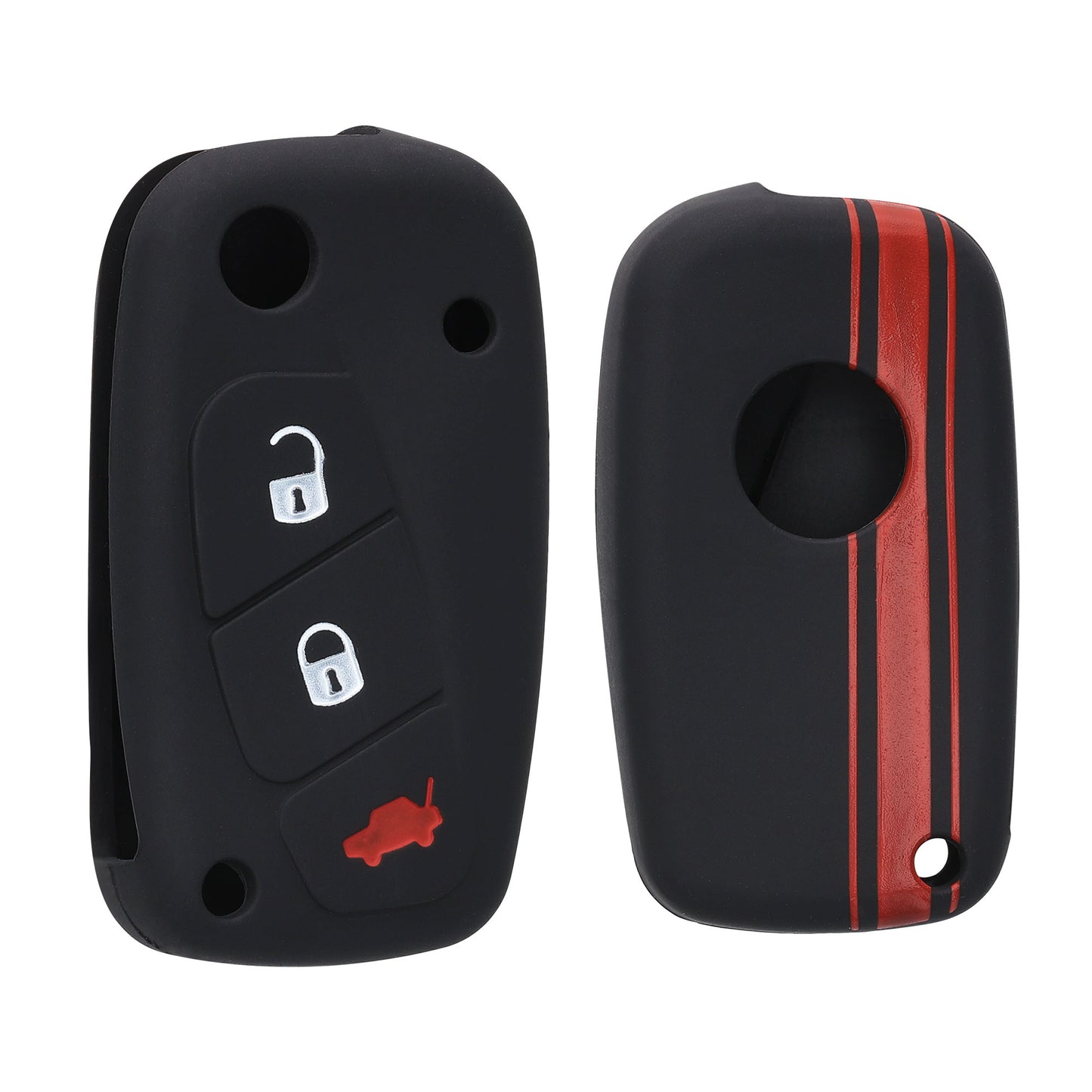 kwmobile Car Key Cover compatible with Fiat Lancia 3-Button Car Key Cover