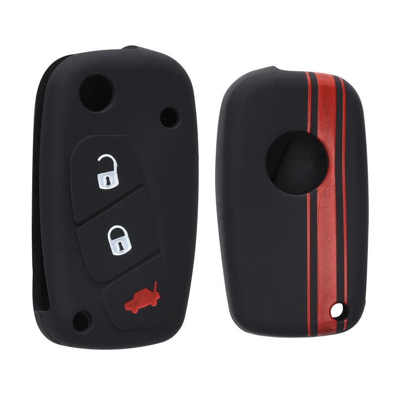kwmobile Car Key Cover compatible with Fiat Lancia 3-Button Car Key Cover