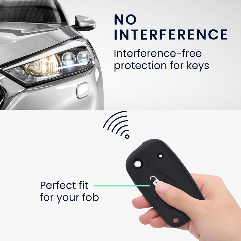 kwmobile Car Key Cover compatible with Fiat Lancia 3-Button Car Key Cover