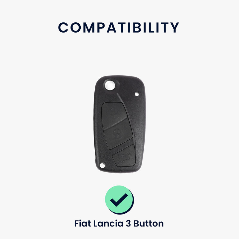 kwmobile Car Key Cover compatible with Fiat Lancia 3-Button Car Key Cover