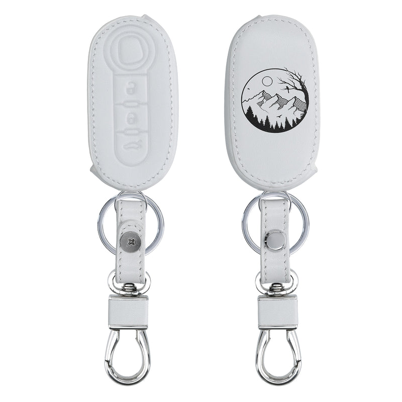 kwmobile Car Key Cover compatible with Fiat Lancia 3-Button Flip Car Key Remote Protector Fob Italy Stripes