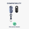 kwmobile Car Key Cover compatible with Fiat Lancia 3-Button Flip Car Key Remote Protector Fob Italy Stripes