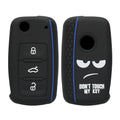 kwmobile Car Key Cover compatible with VW Skoda Seat 3-button car key - Don't touch my Key