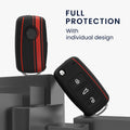 kwmobile Car Key Cover compatible with VW Skoda Seat 3-button car key - Don't touch my Key