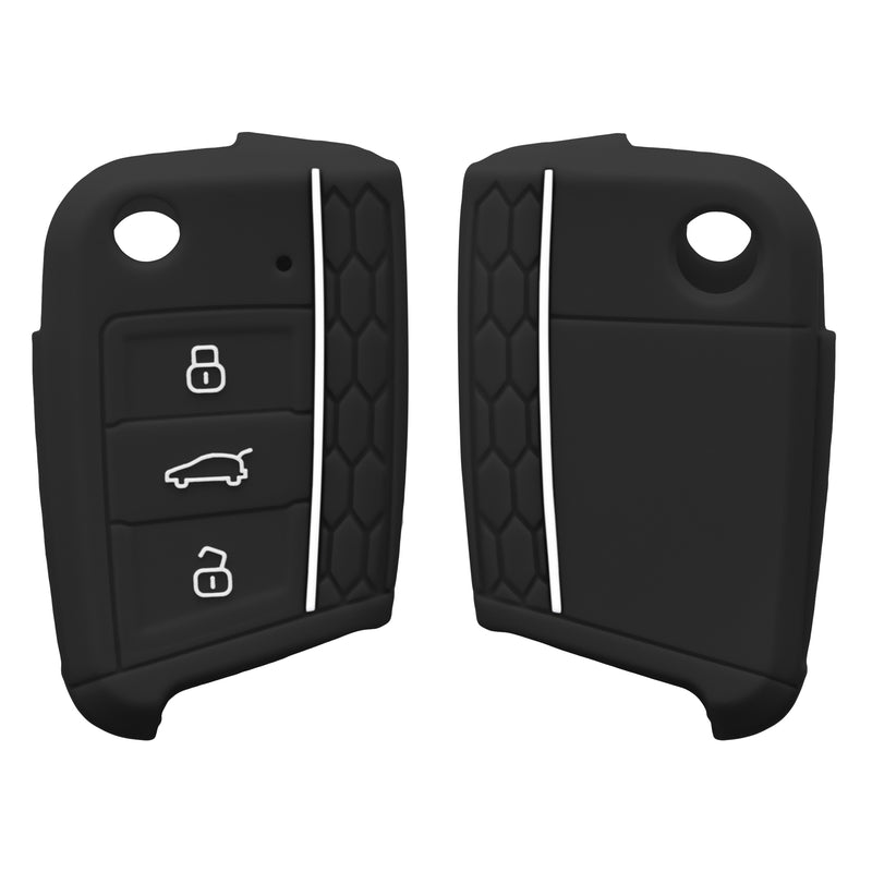 kwmobile Car Key Protection Case compatible with VW Golf 7 MK7 3-Button Car Key Cover