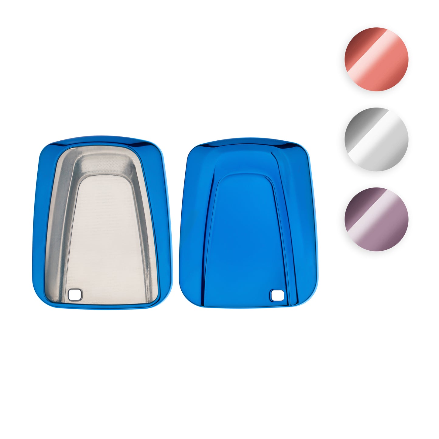 kwmobile Autoschlüssel Hülle kompatibel mit BMW 4-Tasten SmartKey Autoschlüssel - TPU Schutzhülle Schlüsselhülle Cover in Hochglanz Blau Hochglanz Blau  