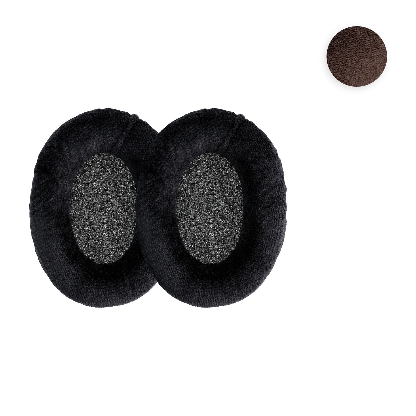 kwmobile 2x Velours Ohr Polster für Sennheiser HD 559 / 569 / 599 Ohrpolster - Ersatz Ohrpolster - Kopfhörer Ersatzteile - Kopfhörer Ersatzpolster für Over Ear Headphones Braun  