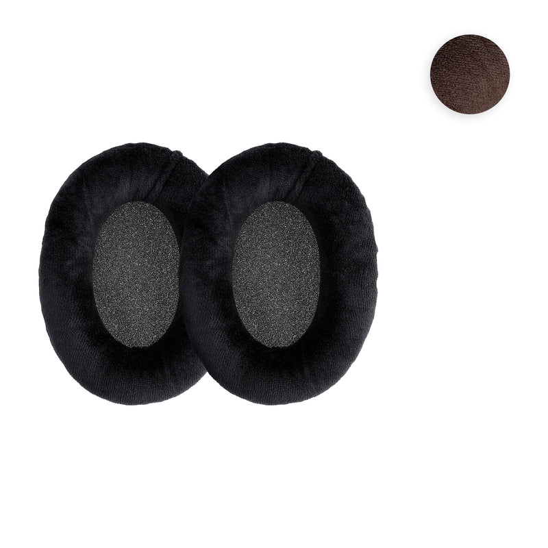 kwmobile 2x Velours Ohr Polster für Sennheiser HD 559 / 569 / 599 Ohrpolster - Ersatz Ohrpolster - Kopfhörer Ersatzteile - Kopfhörer Ersatzpolster für Over Ear Headphones Braun  
