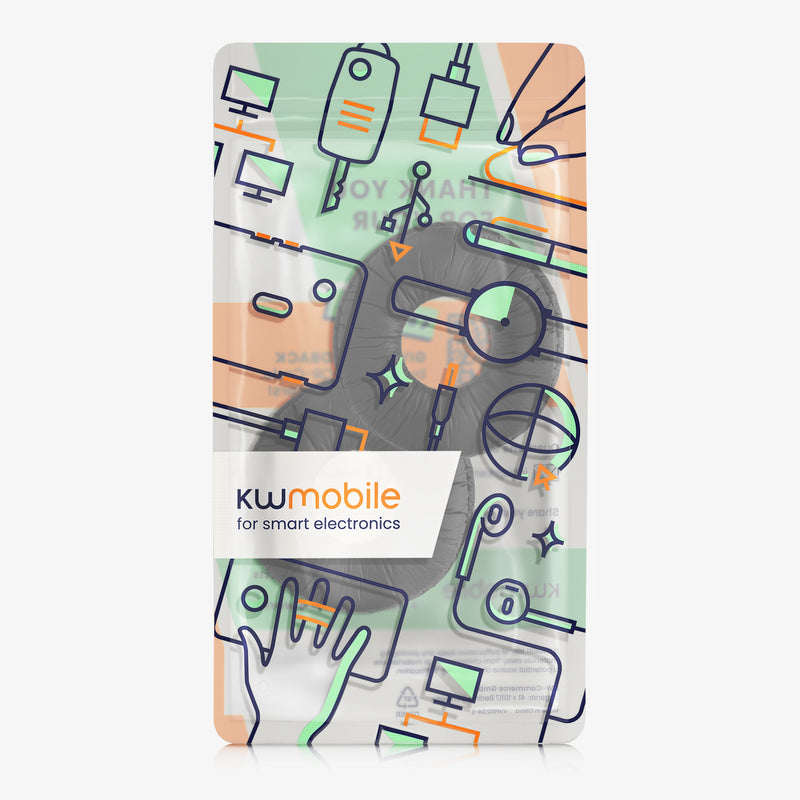 kwmobile Ear Pads for Sony MDR-ZX110 / MDR-ZX310 / MDR-ZX330 Ear Cushions Replacement Parts Headphone Replacement Pads Over Ear Headphones