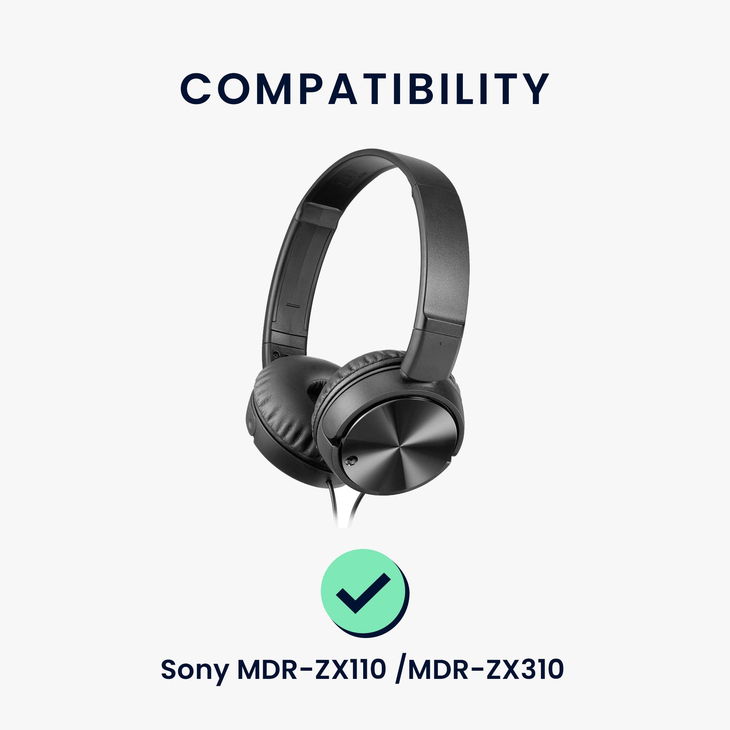 kwmobile Ear Pads for Sony MDR-ZX110 / MDR-ZX310 / MDR-ZX330 Ear Cushions Replacement Parts Headphone Replacement Pads Over Ear Headphones