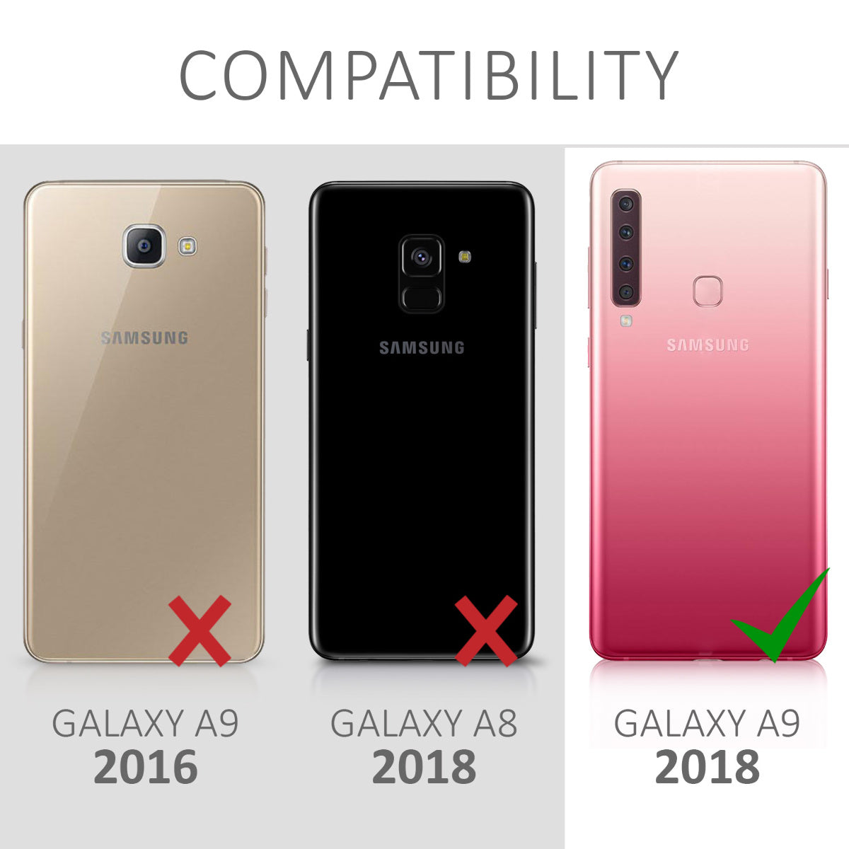 kwmobile Case Compatible with Samsung Galaxy A9 (2018) - Phone Cover - Transparent