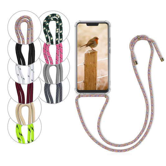 kwmobile Necklace Case kompatibel mit Huawei Mate 20 Lite Hülle - Silikon Cover mit Handykette - Band Handyhülle Transparent Transparent  