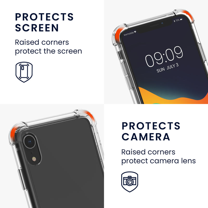 kwmobile Necklace Case compatible with Apple iPhone XR - Silicone Cover with Lanyard - Strap Phone Case