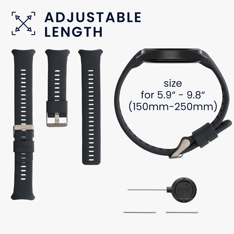 kwmobile Silicone Watch Strap for Polar Vantage V Band - Replacement Strap for Fitness Tracker - Smartwatch Replacement Band