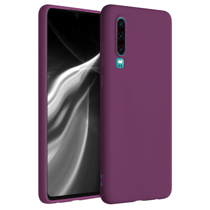kwmobile Hülle kompatibel mit Huawei P30 Hülle - weiches TPU Silikon Case - Cover geeignet für kabelloses Laden - Magenta Lila Magenta Lila  