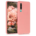 kwmobile Hülle kompatibel mit Huawei P30 Hülle - weiches TPU Silikon Case - Cover geeignet für kabelloses Laden - Koralle Koralle  