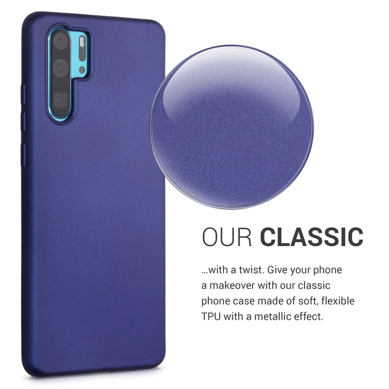kwmobile Phone Case for Huawei P30 Pro - Metallic Shimmering Silicone Case - Protective Cover