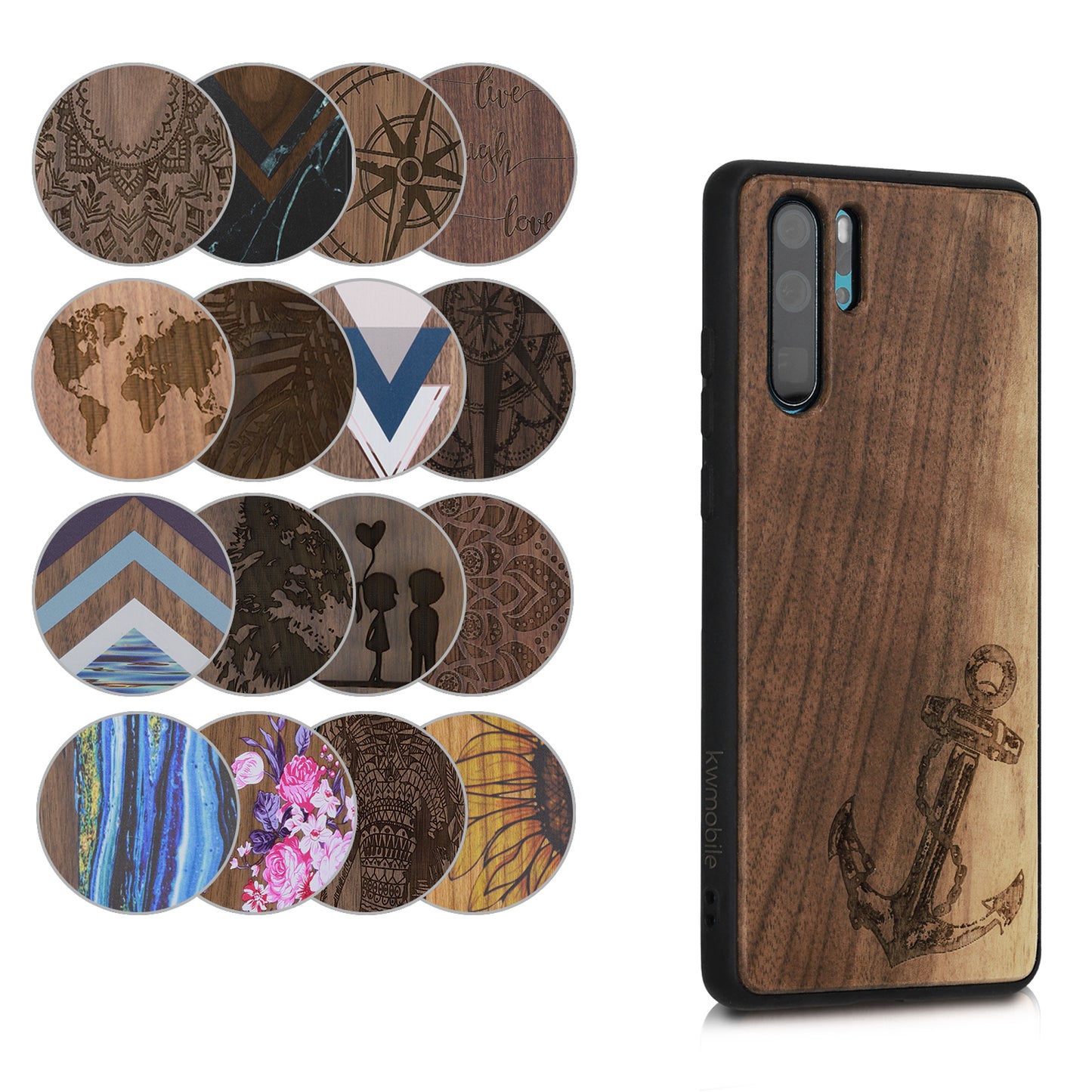 kwmobile Case Compatible with Huawei P30 Pro - TPU Phone Cover - Indian Sun