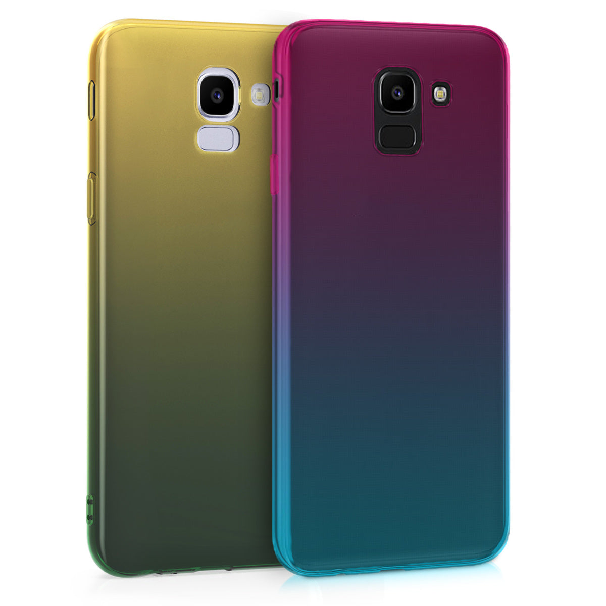 kwmobile Case Compatible with Samsung Galaxy J6 - Cover Cell Phone - Transparent Cell Phone Case