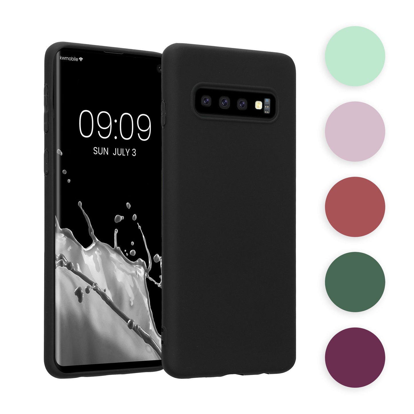 kwmobile Hülle kompatibel mit Samsung Galaxy S10 Hülle - weiches TPU Silikon Case - Cover geeignet für kabelloses Laden - Coconut Swirl Coconut Swirl  
